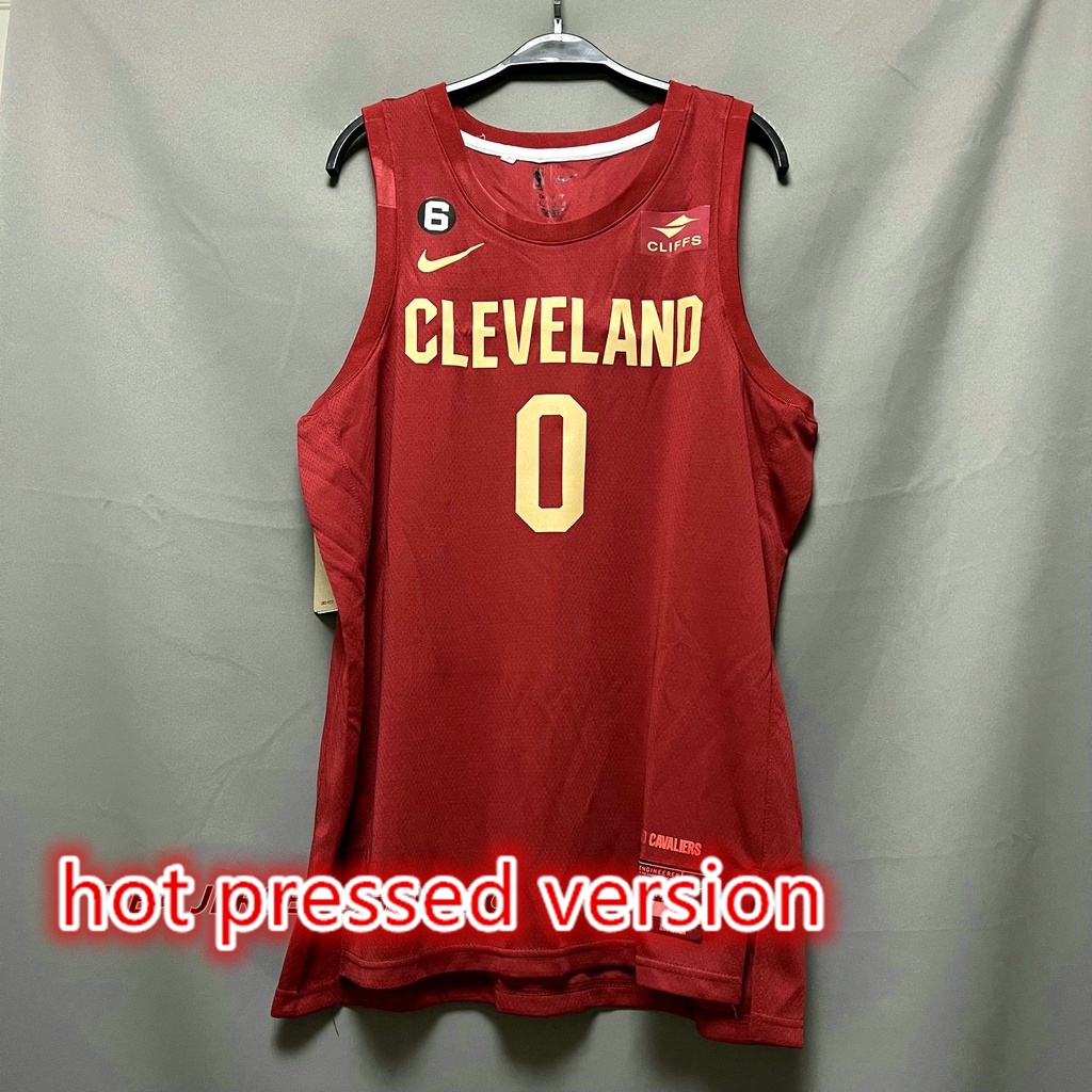 2022-23 Novo Cavaliers Originais Masculinos Da NBA Cleveland # 0 Kevin Love Icon Edition Jersey Vermelho Prensado A Calo