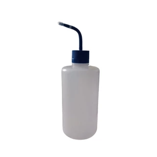 Pisseta Plástica Garrafa Almotolia Frasco sem Graduação 125ml a 1000ml unidade Bico Curvo Verde/Azul