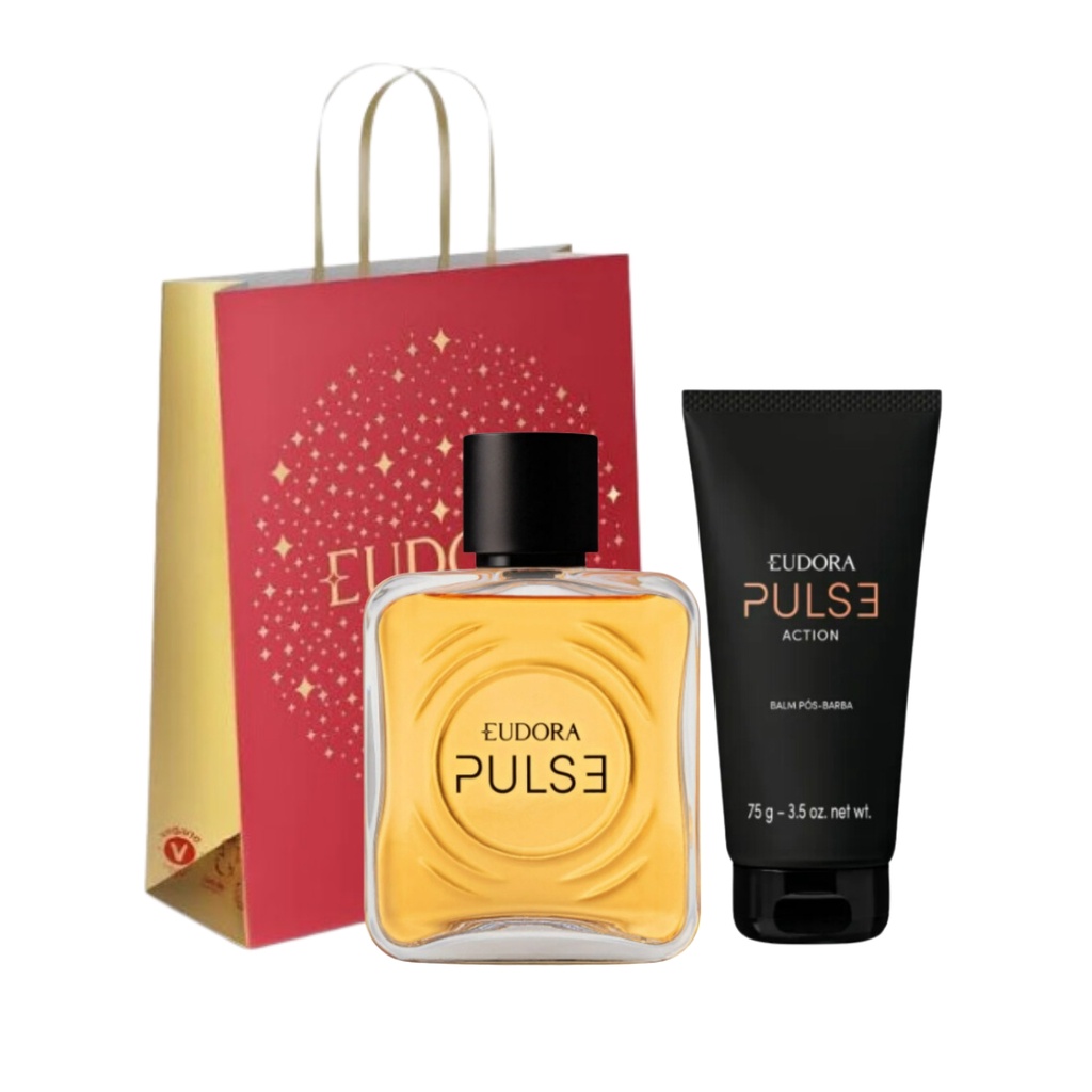 Kit Presente Masculino Eudora Colônia Pulse + Balm Pós-Barba Pulse ...