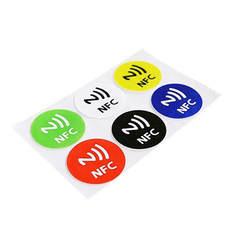 6 pçs/lote) NFC Tags Adesivos NTAG213 NFC tags RFID etiqueta adesiva  etiqueta Etiqueta Universal Lable Ntag213 RFID Tag para todos os