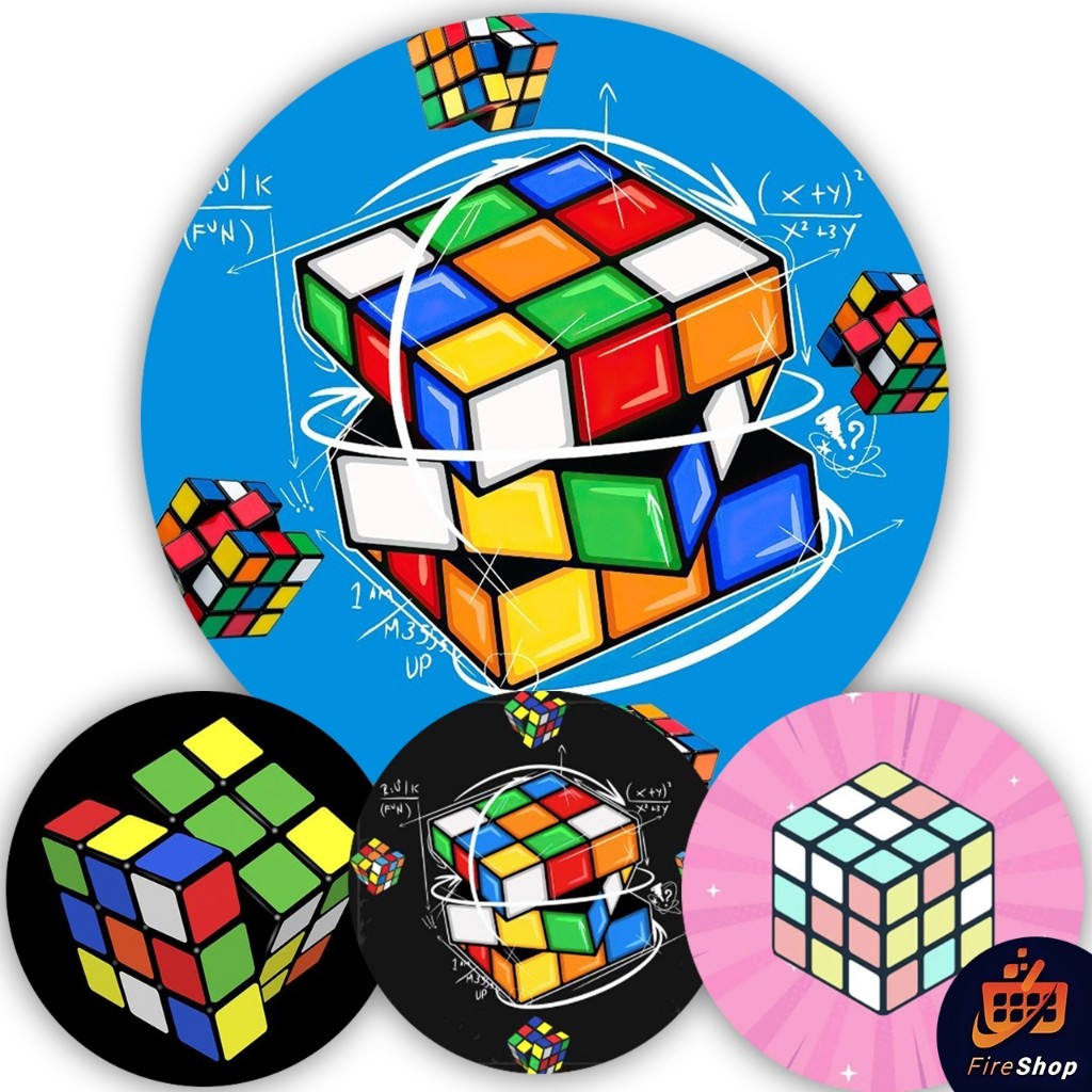 Painel Festa 50x50 Cm Tema Cubo Magico Magic cube - Tecido Sublimado C ...