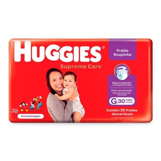 Fralda Descartável Huggies Disney Roupinha Supreme Tamanho G - 6 Pacotes com 30 Fraldas - Total 180 Tiras