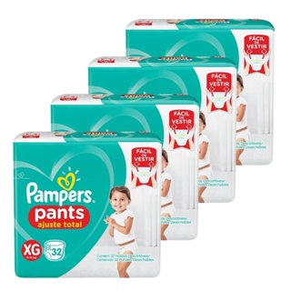 Fralda Descartável Pampers Pants Tamanho XG - 4 Pacotes com 32 Fraldas - Total 128 Tiras