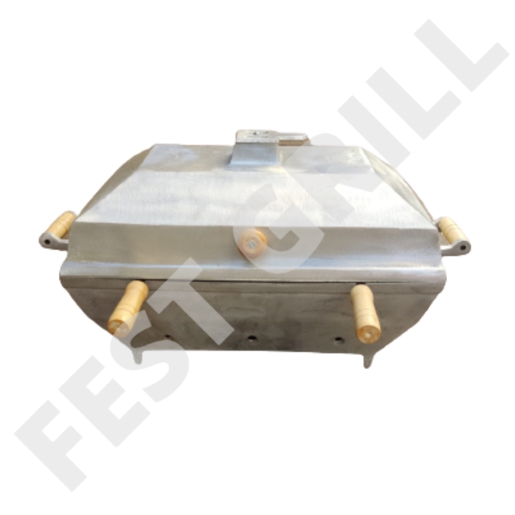 Churrasqueira A Bafo Alumínio Quadrada Extra Grande