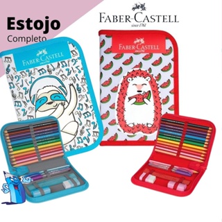 Kit Estojo lápis de cor 12 cores Faber Castell+ Estojo Box
