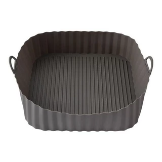 Forma Silicone Fina Reutilizável Air Fryer Tamanho 16cm ou 18cm Retangular Multiuso