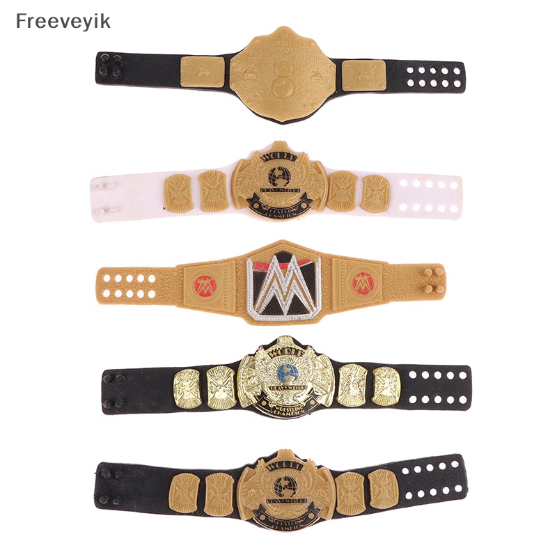 [Fre] 1pcs Decoração Cinto De Bricolage WWE AEW Wrestler Doll Accessory World Championship Parte Ouro Para Bonecas Figura COD