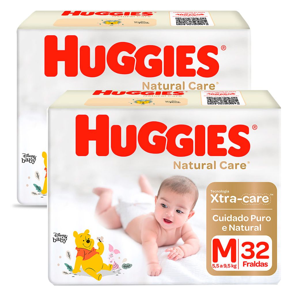 Kit 3 Fraldas Natural Baby Premium Hiper + Xg 70 Un. - Drogarias