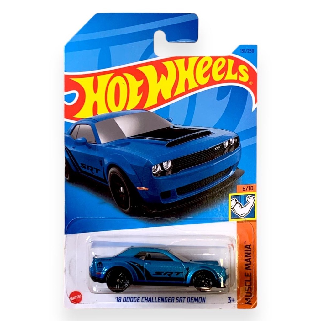 Miniatura Carro Hot Wheels 18 Dodge Challenger Srt Demon Muscle