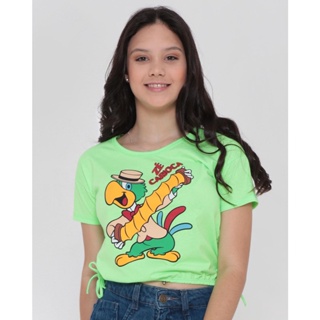 Blusa Juvenil Zé Carioca Disney Neon Verde