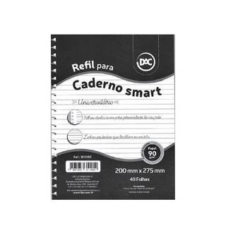 Refil Caderno Smart Universitário Branco 48 Folhas DAC