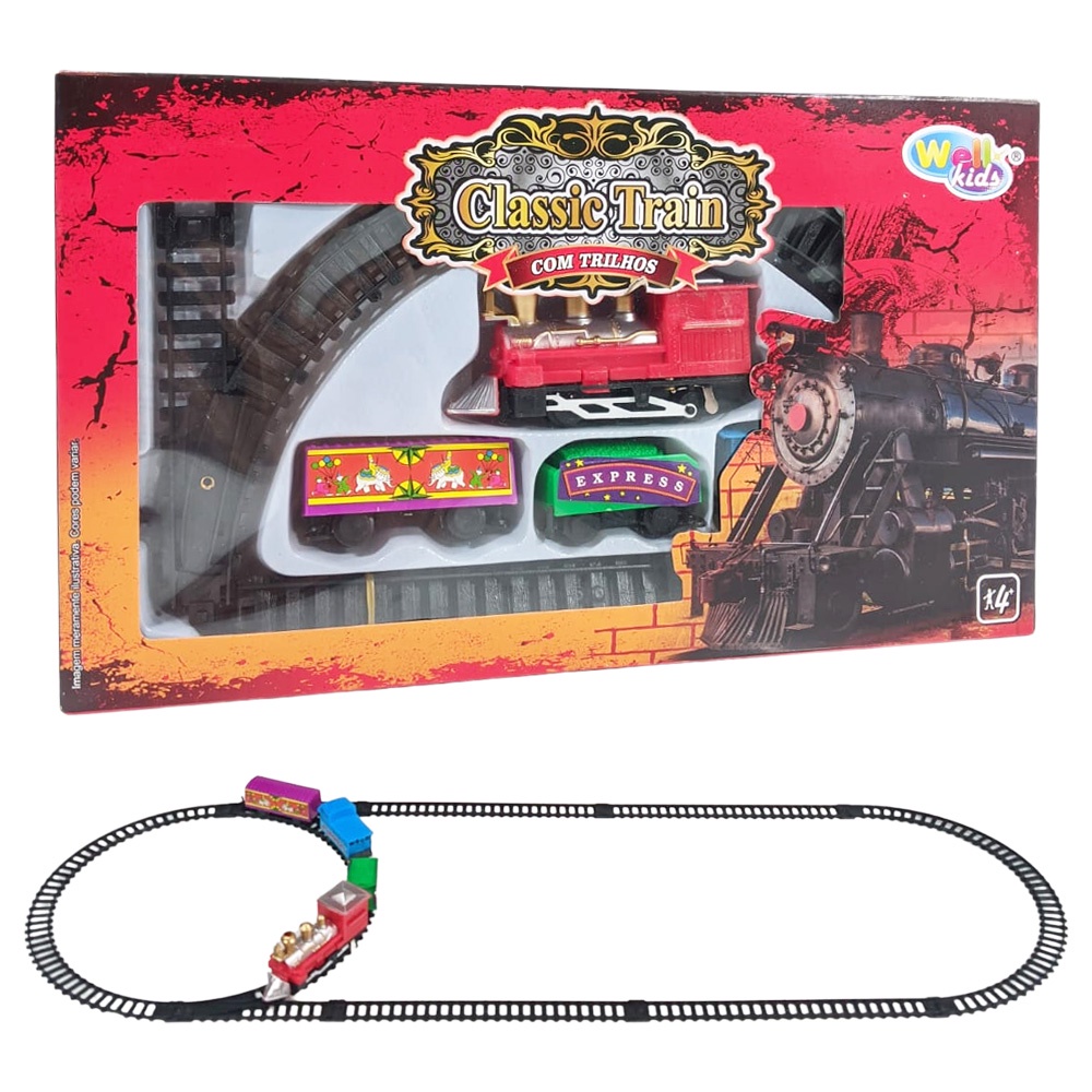 Trem Infantil Autorama com Trilhos Luz Som e Movimentos a Pilha Map Toys -  Camilo's Variedades