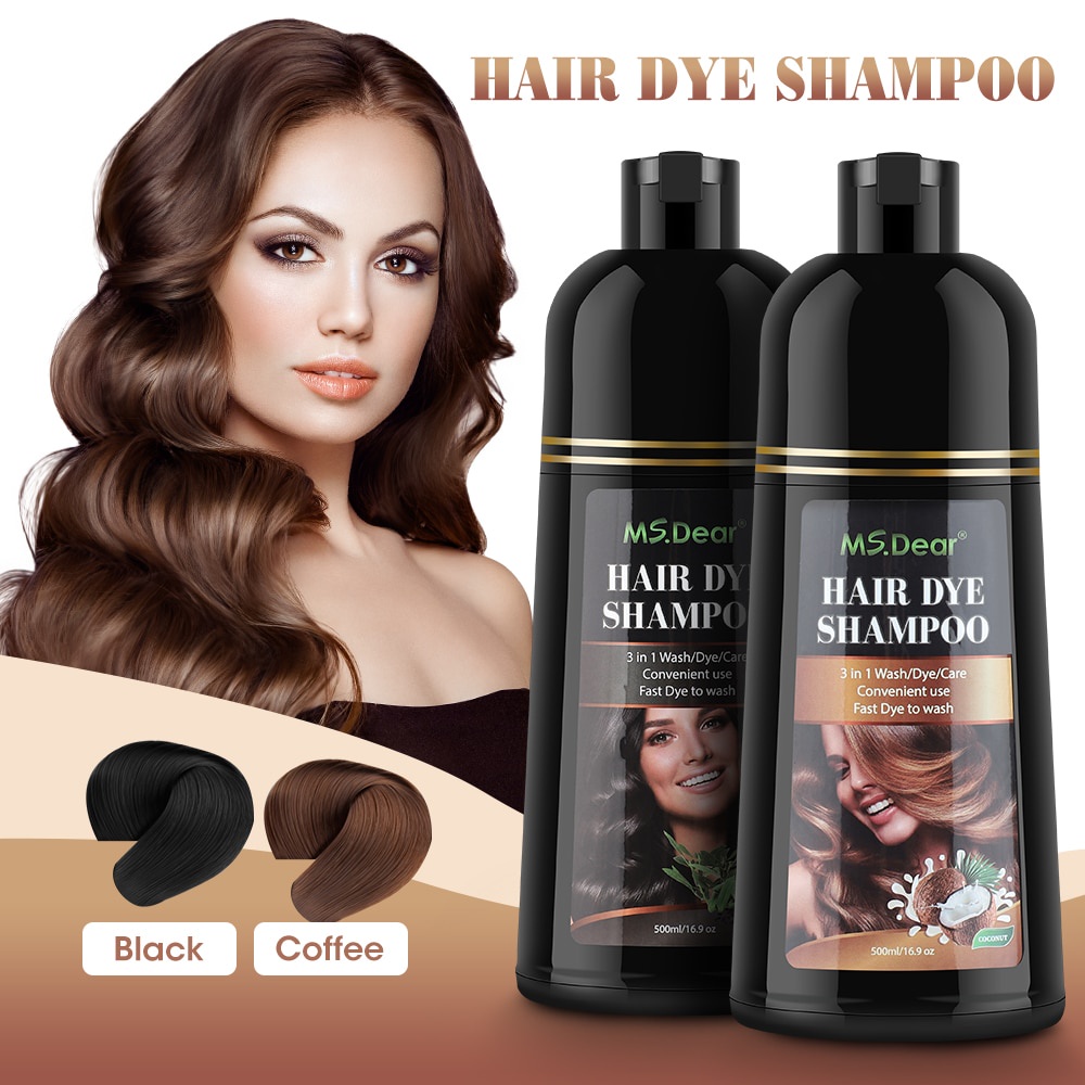 Tintura de cabelo rápida natural orgânica, Shampoo preto planta ...