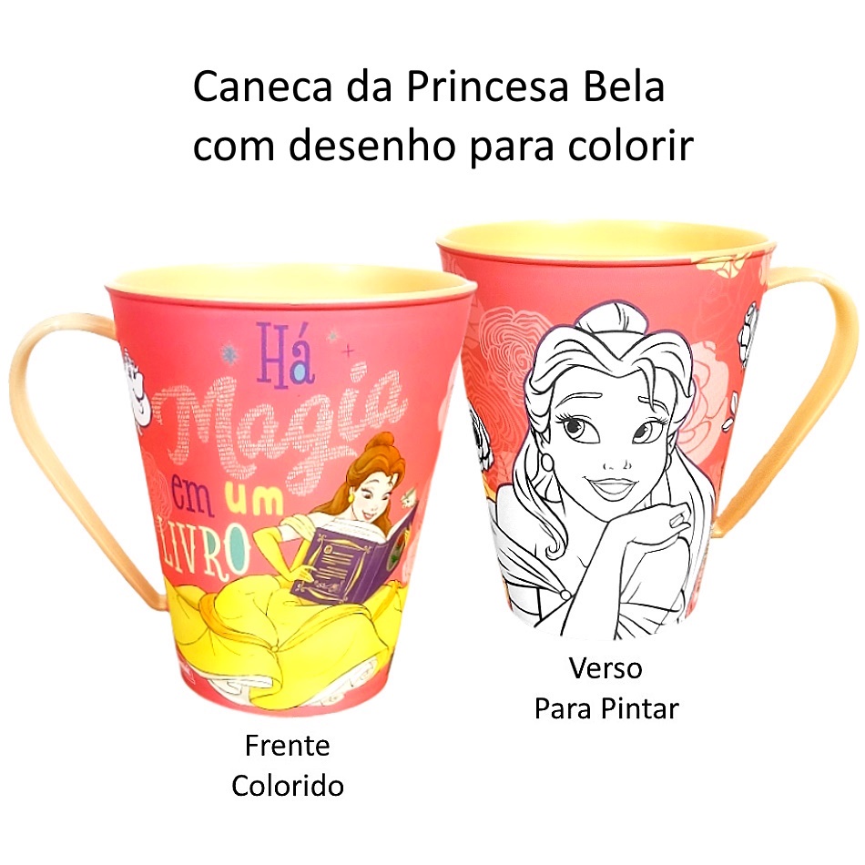 Caneca Infantil Princesas Branca De Neve 360ml Plasútil - Compre Agora -  Feira da Madrugada SP