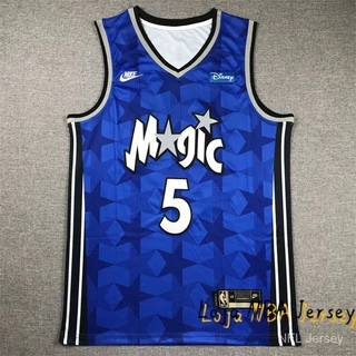 Masculina Camiseta Orlando Magic Paolo Banchero 5 Camisa nba jersyes De Basquete Azul Claro