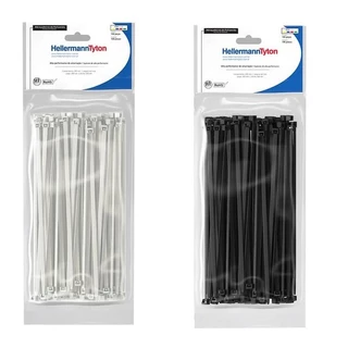 Pacote Abraçadeira Nylon 150X3,6mm T30R com 100 Hellermann Branco ou Preto