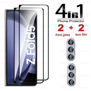 4em1 Para Samsung Galaxy Z Fold5 Vidro Protetor De Tela Frontal ZFold4 ZFold 5 Fold 3 4 Fold3 Fold4 Filme Lente 5G