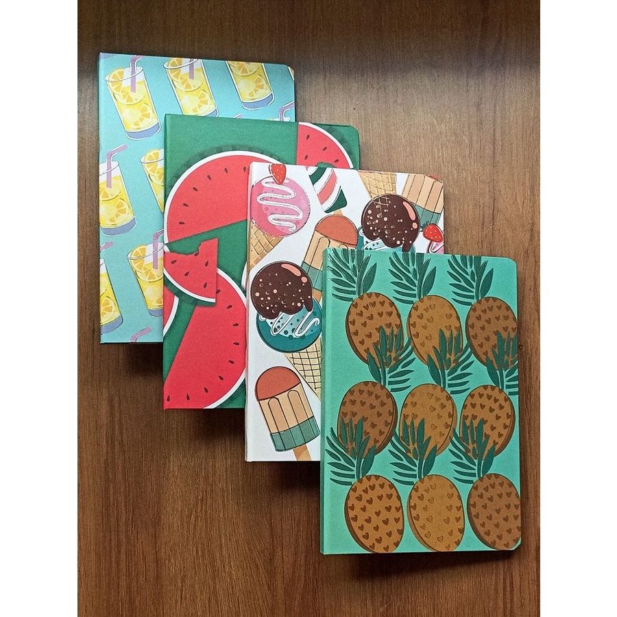 Caderno/Bloco de Anotações Frutas Capa Dura 21x15cm 80 folhas