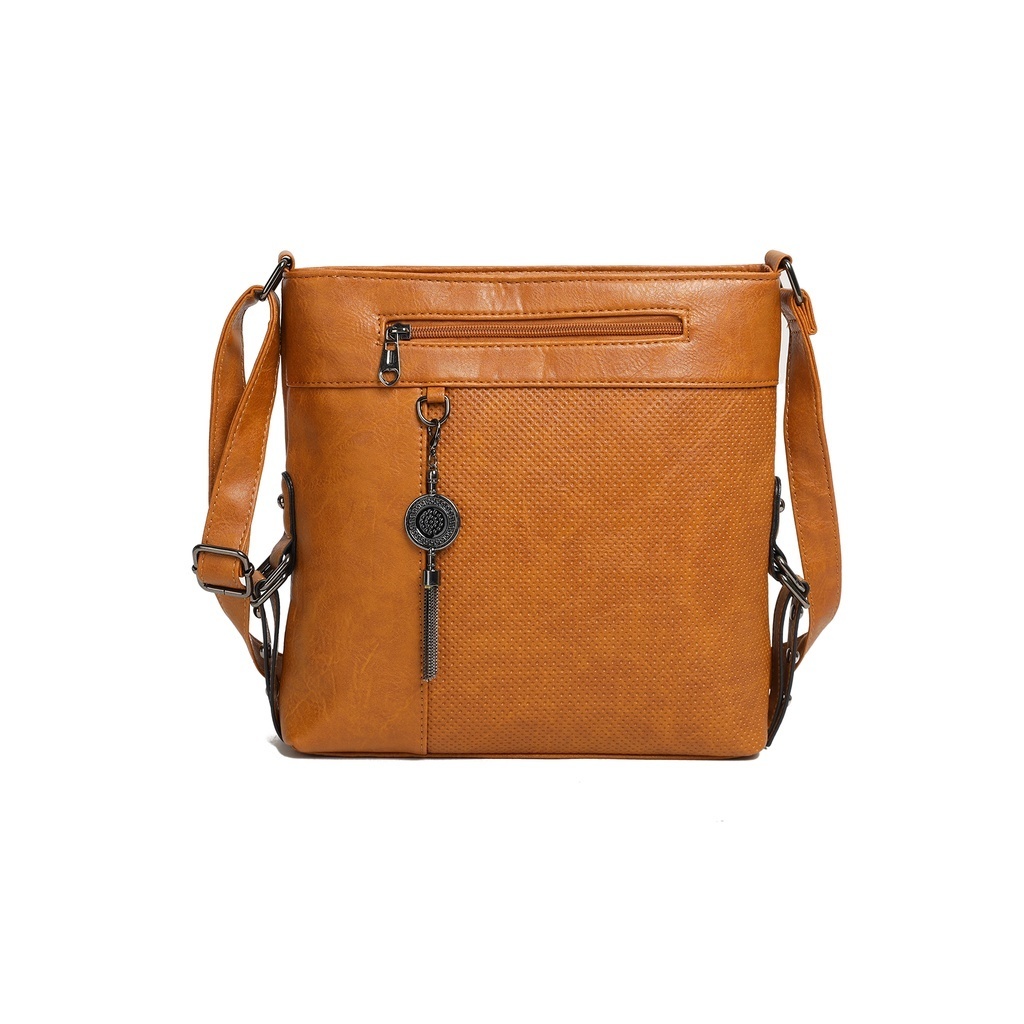 Bolsa Feminina transversal em Couro PU para passeio trabalho