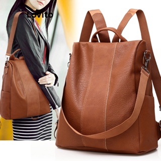Lovito Mochila Casual Com Costura De Tecido Liso Para Mulheres LFA11390