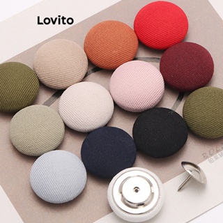 Lovito Casaco Casual Liso De Cor Livre Com Botões E Broches De Fivela De Chapéu Para Mulheres LFA11457
