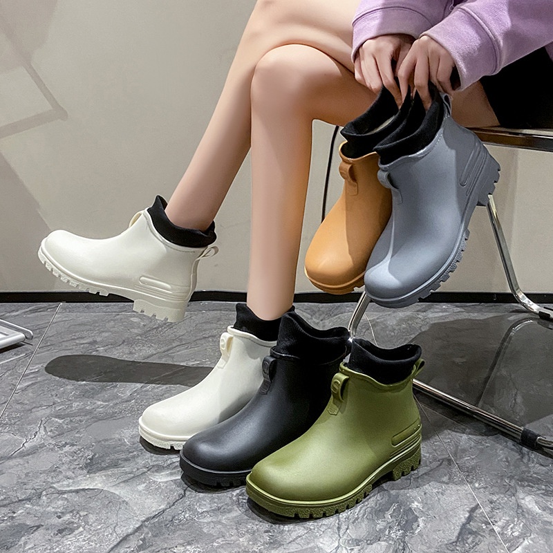 O novo tubo curto do Chelsea, botas de chuva elegantes para mulheres ...