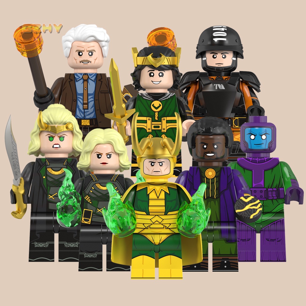 Super Heróis Loki Sylvie Mobius Renslayer Kang The Conqueror Mini Building Blocks Brinquedos Infantis Presente