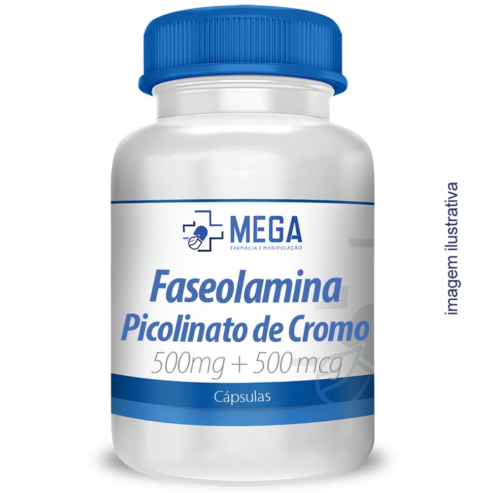 Controle de Apetite Faseolamina 500 Mg + Picolinato de Cromo 500 Mcg ...