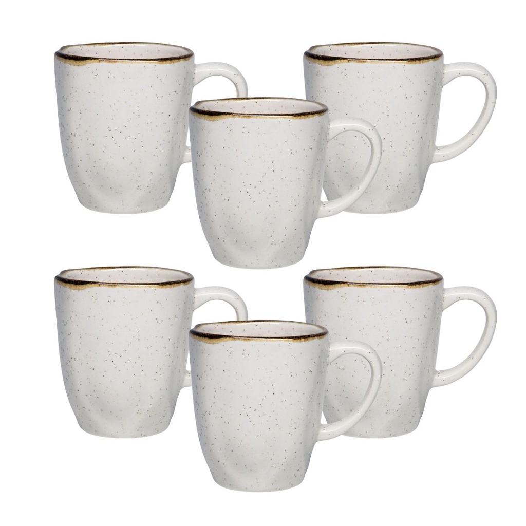 Cj 6 Canecas em Porcelana Oxford Maresia 260ml