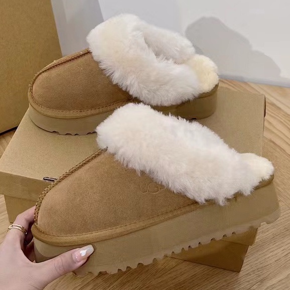 UGG 2022 Novos Sapatos De Sola Grossa De Algodão Botas De Neve Quentes