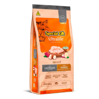 Ração Special Cat Ultralife Para Gatos Adultos Castrados Frango e Arroz 3kg em Oferta na Shopee