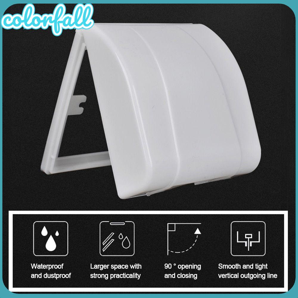 Tampa Protetora Do Interruptor COLORFALLC , Caixa Plástica Auto-Adesiva À Prova D'água , Suprimentos De Tomada De Energia Parede De Proteção Tipo 86