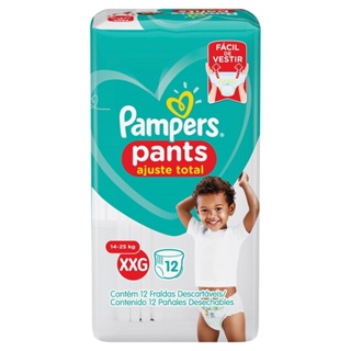 Fralda Descartável Pampers Pants Ajuste Total Tamanho XXG - 8 Pacotes com 12 Fraldas - Total 96 Tiras