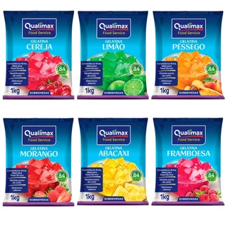 Gelatina em Pó Qualimax 1kg Food Service Rende 84 Porções