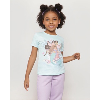 Blusa Infantil Sereias Disney Verde Claro
