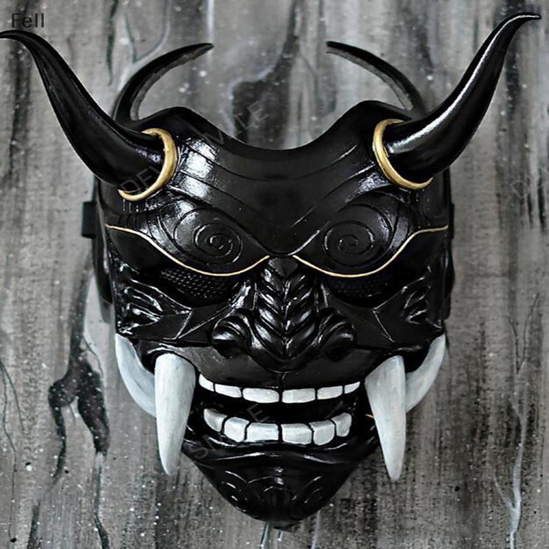[Máscara Fantasma Japonês Hannya De Halloween Prajna Máscaras De Meia Cara Samurai COD