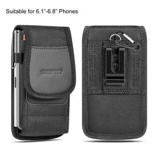HAWEEL 6.1-6.8 Polegadas Clip De Nylon Para Cinto De Telefone Com Bolsa De Transporte Slot De Cartão (Preto)