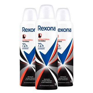 Kit 3 Unidades Desodorante Aerosol Rexona Men Clinical Sport 150ml