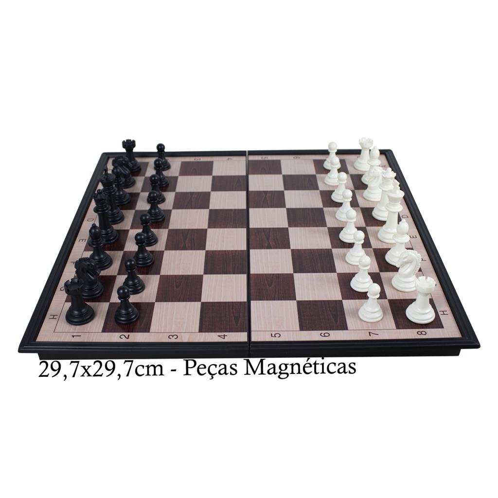 Jogo de Xadrez Magnetico Classico Iniciante Medio 29x29