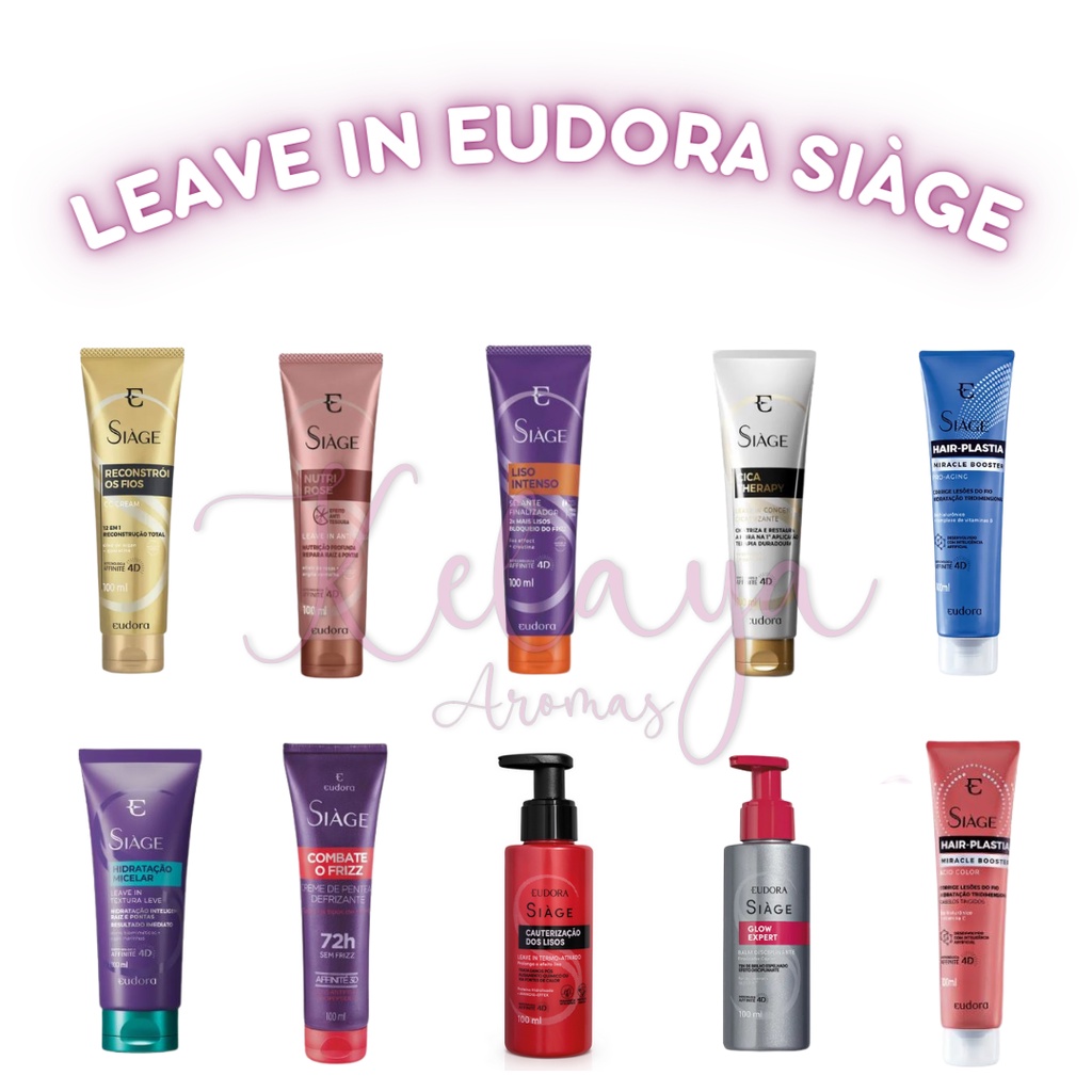 Leave In Eudora Siàge Protetor Térmico 100ml Rose - Glow - Cica - Frizz ...