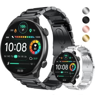 Pulseira De Relógio De 22mm Para HAYLOU Solar Plus RT3 Smartwatch Aço Inoxidável RT 3 Metal Correa