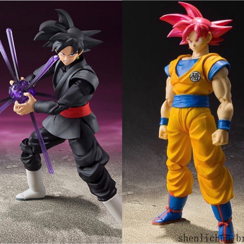 1:6 Dragon ball super saiyan concorrente filho goku figuras de ação cabelo  preto fazer um punho coleção modelo brinquedo para presentes set