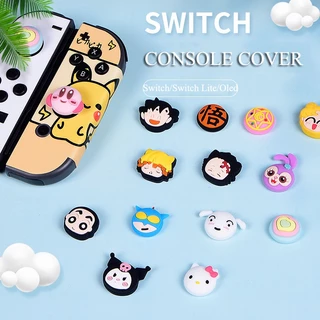 4Pcs/set Cartoon Game Console Joystick Grip Capa Para Nintendo Switch Lite Oled Joy-con NS GamePad Protetora De Silicone Macia