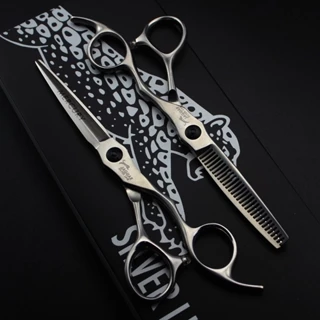 6.0 Tesoura De Cabeleireiro Profissional Conjunto De Corte Cortethinning