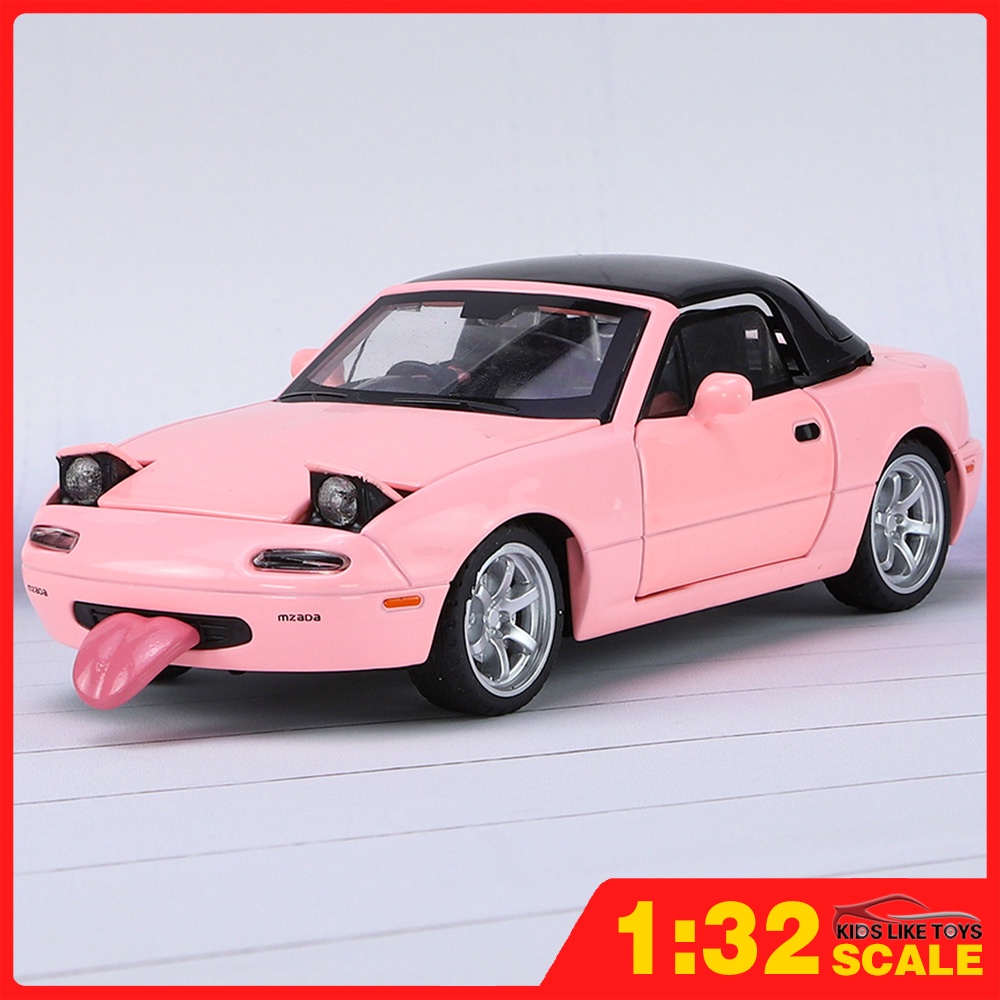 KLT 1 : 32 Mazda MX-5 Metal Alloy Toys Carro Modelo Diecast Veículo Para Meninos Simulação De Som Efeito Luz Hobbies Coleção De