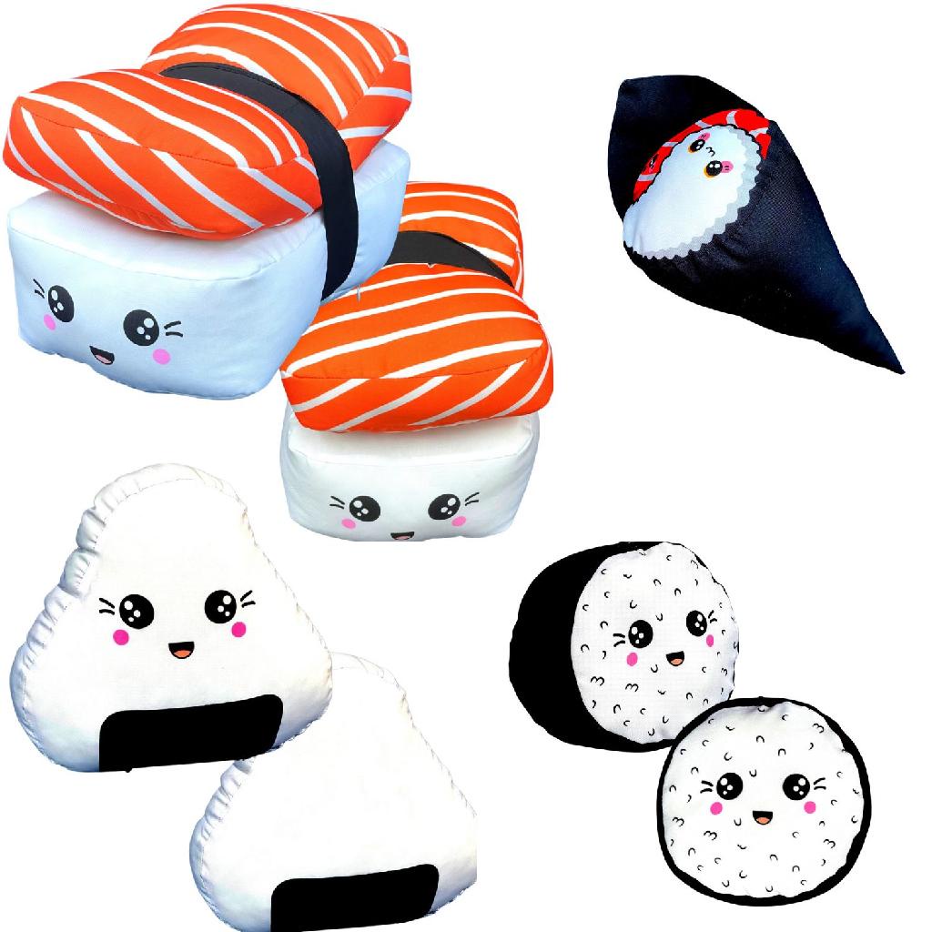 Kit Almofadas Salmão Niguire Temaki Sushi comida japonesa