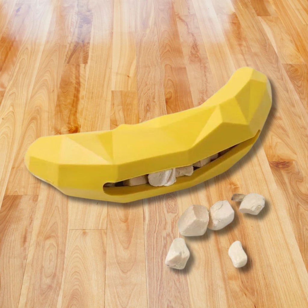 Brinquedo Interativo para Cachorro Banana Petisqueira Pet Comedouro Lento Ração