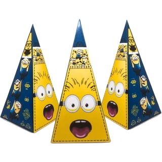 10x Caixinhas Piramide cone Minions
