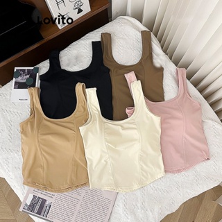 Lovito Regata Feminina Casual Com Estrutura Simples E Linha L74ED246