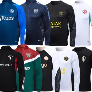 2023 2024 Arsenal dortmund Fato De Treinamento De camisa de time manga longa Comprida Com Meio Zíper Coríntios